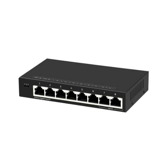 8-Port Gigabit Switch with VLAN/Extend Switch Button